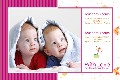 Baby Birth Announcement photo templates Twins Baby Birth Announcement Series 2